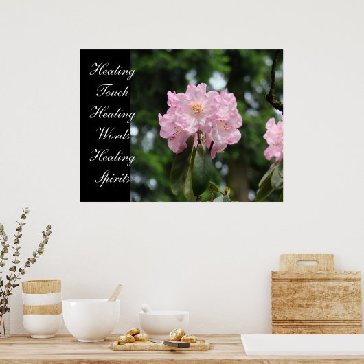 癒しTouchアートプリント癒し言葉の花 ポスター (キッチン)