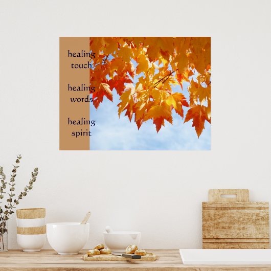 癒しtouchアート癒し言葉プリントナース ポスター (キッチン)