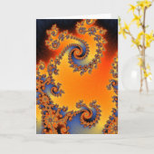 癒やされた二重螺線形の挨拶状 カード (黄色い花)