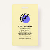 癒(い)しパステルウェーブ社員写真 バッジ (裏面)