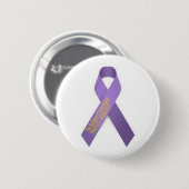 癲癇のつながりのリボン 缶バッジ (正面&裏面)