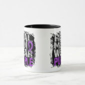 癲癇の実質のメンズウェアの紫色 マグカップ (中央)