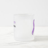 癲癇の認識度のリボン フロストグラスマグカップ (中央)