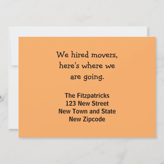 発おもしろい告書の移救済動のジョーク カード (裏面)