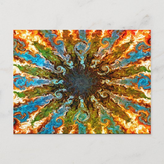 発カラフル火 ポストカード (正面)