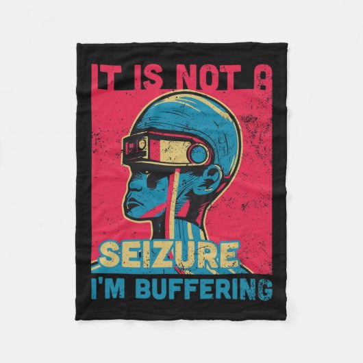 発作おもしろい – てんかんアワレネ用パープルリボン フリースブランケット (正面)