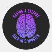 発作てんかん戦士を有するてんかん認識度 ラウンドシール (正面)