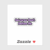 発作は私に紫てんかん認識度を定義しない シール (シート)