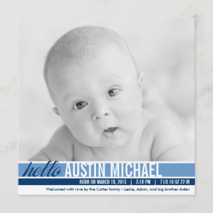 発信モダン音-青 案内状