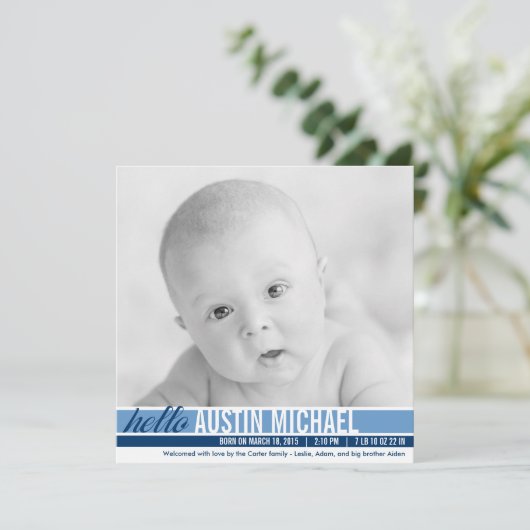 発信モダン音-青 案内状 (スタンド正面)