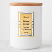 発光オレンジきらめくグリッター製品ラベル フードラベル (正面)