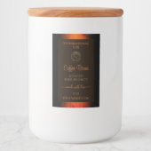 発光オレンジ色の茶色の大理石製品ラベルフローラ フードラベル (正面)