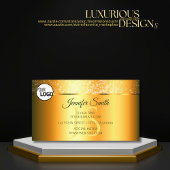 発光オレンジ金ゴールドスパークリーグリッターイニシャルロゴ 名刺