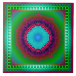 発光カラフルフラクタルオーナメント タイル