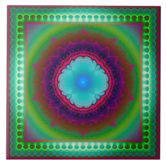 発光カラフルフラクタルオーナメント タイル (正面)