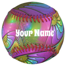 発光カラフル抽象芸術トリップ（幻覚体験）のようなフラクタル名 ソフトボール