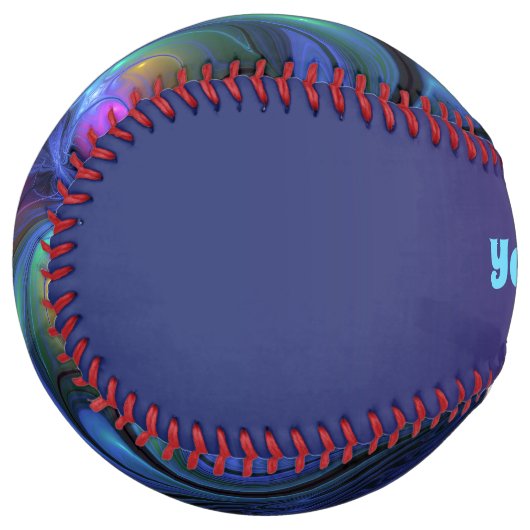 発光カラフル抽象芸術ブルーピンクグリーン名 ソフトボール (正面左)