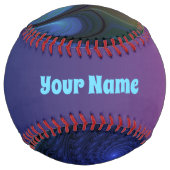 発光カラフル抽象芸術ブルーピンクグリーン名 ソフトボール (正面)