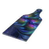 発光カラフル抽象芸術ブルーピンク緑フラクタル カッティングボード (角)