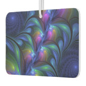 発光カラフル抽象芸術ブルーピンク緑フラクタル カーエアーフレッシュナー (左)