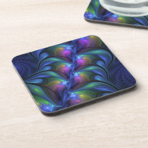 発光カラフル抽象芸術ブルーピンク緑フラクタル