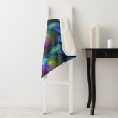 発光カラフル抽象芸術ブルーピンク緑フラクタル シェルパブランケット (インサイチュ)