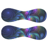 発光カラフル抽象芸術ブルーピンク緑フラクタル ソフトボール (パネル)