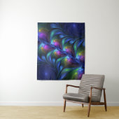 発光カラフル抽象芸術ブルーピンク緑フラクタル タペストリー (インサイチュ)