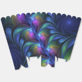 発光カラフル抽象芸術ブルーピンク緑フラクタル フェイバーボックス (見開き)