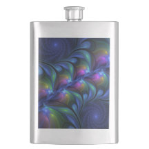 発光カラフル抽象芸術ブルーピンク緑フラクタル