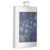 発光カラフル抽象芸術ブルーピンク緑フラクタル フラスク (右)