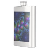 発光カラフル抽象芸術ブルーピンク緑フラクタル フラスク (左)