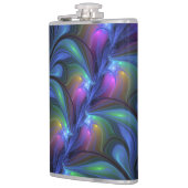 発光カラフル抽象芸術ブルーピンク緑フラクタル フラスク (左)