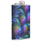発光カラフル抽象芸術ブルーピンク緑フラクタル フラスク (右)