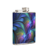 発光カラフル抽象芸術ブルーピンク緑フラクタル フラスク (右)