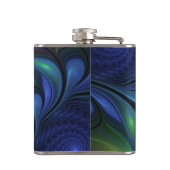 発光カラフル抽象芸術ブルーピンク緑フラクタル フラスク (裏面)