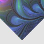 発光カラフル抽象芸術ブルーピンク緑フラクタル 薄葉紙 (詳細)