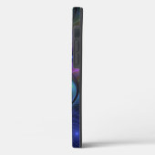 発光カラフル抽象芸術ブルーピンク緑フラクタル Case-Mate iPhoneケース (裏面 / 左)