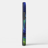 発光カラフル抽象芸術ブルーピンク緑フラクタル Case-Mate iPhoneケース (裏面 / 右)