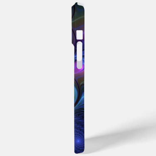 発光カラフル抽象芸術ブルーピンク緑フラクタル Case-Mate iPhoneケース (裏面 / 左)