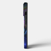 発光カラフル抽象芸術ブルーピンク緑フラクタル Case-Mate iPhoneケース (裏面 / 左)