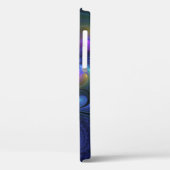 発光カラフル抽象芸術ブルーピンク緑フラクタル Case-Mate iPhoneケース (裏面 / 左)