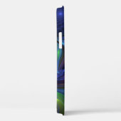 発光カラフル抽象芸術ブルーピンク緑フラクタル Case-Mate iPhoneケース (裏面 / 右)