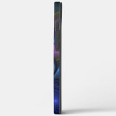 発光カラフル抽象芸術ブルーピンク緑フラクタル Case-Mate iPhoneケース (裏面 / 左)