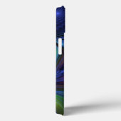 発光カラフル抽象芸術ブルーピンク緑フラクタル Case-Mate iPhoneケース (裏面 / 右)