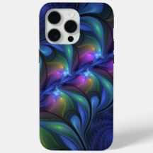 発光カラフル抽象芸術ブルーピンク緑フラクタル