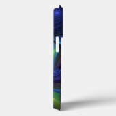 発光カラフル抽象芸術ブルーピンク緑フラクタル Case-Mate iPhoneケース (裏面 / 右)