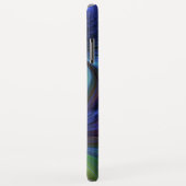 発光カラフル抽象芸術ブルーピンク緑フラクタル Case-Mate iPhoneケース (裏面/右)