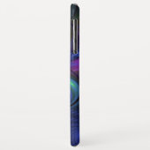 発光カラフル抽象芸術ブルーピンク緑フラクタル Case-Mate iPhoneケース (裏面/左)