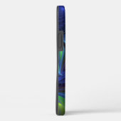 発光カラフル抽象芸術ブルーピンク緑フラクタル Case-Mate iPhoneケース (裏面 / 右)